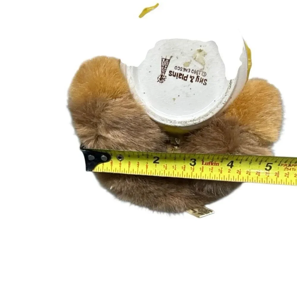 Shy & Plains 1980 Enesco Teddy Bear Plush Honey Pot Bees Dripping Stuffed Animal